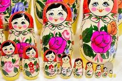 14 Big 20 Pieces Russian Traditional Matryoshka Nesting Dolls Semyonov 20pcs