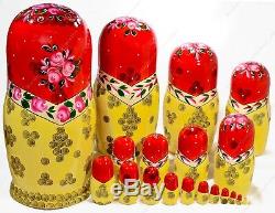 14 Big 20 Russian Traditional Matryoshka Classic Nesting Dolls Semyonov 20pcs