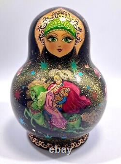 14 Hand Painted Signed Collectible Museum Quality Matryoshka Nesting Dolls SIGN