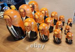 15 LDS Mormon Presidents/Prophets Stacking/Nesting Wood Dolls