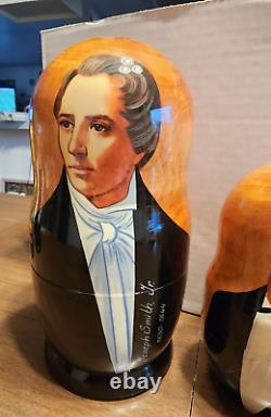 15 LDS Mormon Presidents/Prophets Stacking/Nesting Wood Dolls