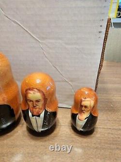 15 LDS Mormon Presidents/Prophets Stacking/Nesting Wood Dolls