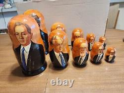 15 LDS Mormon Presidents/Prophets Stacking/Nesting Wood Dolls