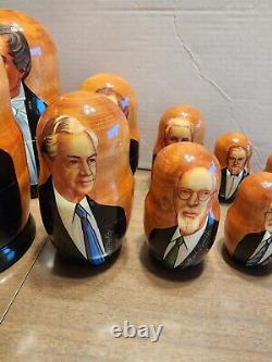 15 LDS Mormon Presidents/Prophets Stacking/Nesting Wood Dolls