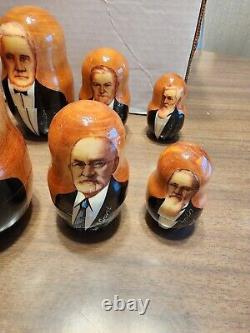 15 LDS Mormon Presidents/Prophets Stacking/Nesting Wood Dolls