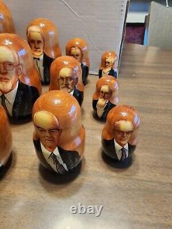 15 LDS Mormon Presidents/Prophets Stacking/Nesting Wood Dolls