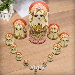 15 Layers Carved Matryoshka Doll Basswood Russian Nest Doll Wooden Education Toy