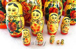 15-Piece Matryoshka Nesting Doll Genuine Russian USSR 14.5 EXCELLENT