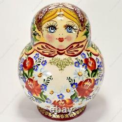 15 Piece Set Gorgeous Russian Authentic Matryoshka Nesting Dolls 15pcs