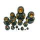 15 Piece Set Gorgeous Russian Authentic Matryoshka Nesting Dolls Wood Signed