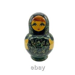15 Piece Set Gorgeous Russian Authentic Matryoshka Nesting Dolls Wood Signed