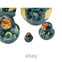 15 Piece Set Gorgeous Russian Authentic Matryoshka Nesting Dolls Wood Signed