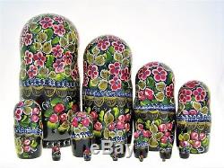 15 Poupées russes H31cm peint main signé Matriochka Russian Dolls Matrioshka