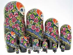 15 Poupées russes H31cm peint main signé Matriochka Russian Dolls Matrioshka