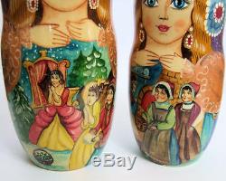 15pcs Hand Painted One of a KInd Russian Nesitng Doll Twelve Months by Frolova