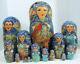 15pcs Hand Painted One Of A Kind Russian Nesting Doll Snowqueen