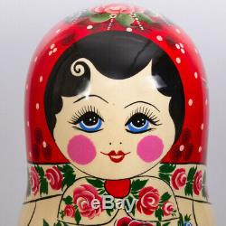 18 30 pc Large Nesting Doll Classic Design Semenov Russian Doll Matryoshka