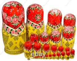 18 Big 30 Pieces Russian Traditional Matryoshka Nesting Dolls Semyonov 30pcs