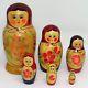 1966 Ussr Russian Nesting Dolls Vintage Set Of 6 Nrpywka Matryoshka Original Tag