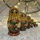 1991 Ussr Mockba Matryoshka Russian Nesting Doll Lady Musicians 6 Pce