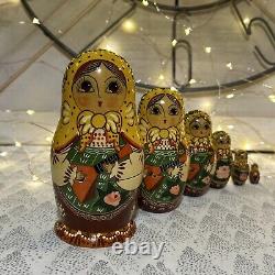 1991 USSR Mockba Matryoshka Russian nesting Doll Lady Musicians 6 Pce