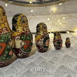 1991 USSR Mockba Matryoshka Russian nesting Doll Lady Musicians 6 Pce