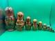 1992 Russian Matryoshka Nesting Doll 10 Pcs Hand-painted Clown Political Satire
