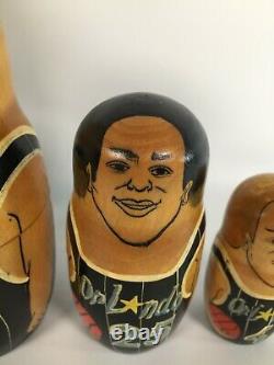 1993 Orlando Magic Russian Nesting Dolls SHAQ Hand Painted NBA Basketball VTG