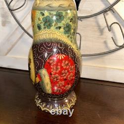 1994 Russian Matryoshka Nesting Dolls Holiday Birds w / Holly 10 Pce 10 Tall