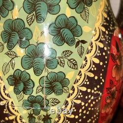 1994 Russian Matryoshka Nesting Dolls Holiday Birds w / Holly 10 Pce 10 Tall