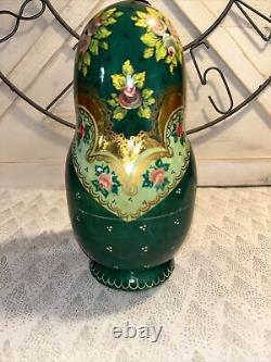 1994 VTG Russian Fairytale Nesting Doll Hand Painted Signed 9.5 10 Pce