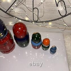 1995 Traditional Matryoshka Family Nesting Dolls Russian Hand Painted 5 Signed