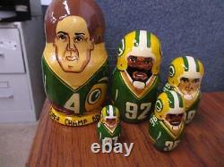 1996-97 Super Bowl XXXI Champs Green Bay Packers Russian Nesting Dolls LE /1000