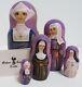1997 Artist Signed Yudin Numbered Ussr Nesting Dolls A Medley Of Nuns Wood Gold