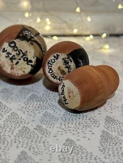 1999 Russian Nesting Doll Poets Pushkin Etc Signed 9 Pce