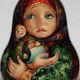 1 Kind Painting Art Roly Poly Nesting Matryoshka Russian Author Doll Baby Beauty
