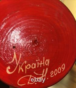 2009 Russian Signed Matryoshka Nesting Doll 7 Pce Folk Art Farm Family