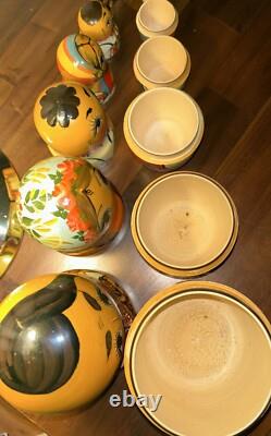 2009 Russian Signed Matryoshka Nesting Doll 7 Pce Folk Art Farm Family