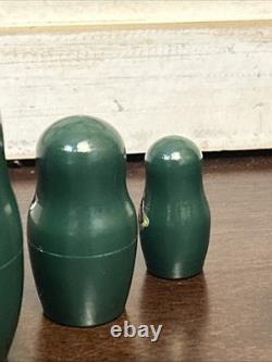 2014 Signed Golden Cockerel Native American Matryoshka Nesting Doll 7 Pce