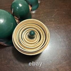 2014 Signed Golden Cockerel Native American Matryoshka Nesting Doll 7 Pce