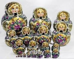 20 Pieces Gorgeous Author's Russian Traditional Matryoshka Nesting Dolls 20pcs