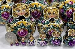 20 Pieces Gorgeous Author's Russian Traditional Matryoshka Nesting Dolls 20pcs