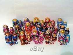 20 Russian Hand Painted Nesting Doll Matryoshka 5 pcs Sets Wholesale Bulk Price