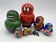 4 Nesting Doll Super Heroes Handmade Doll Hand Painted Collectible Gift