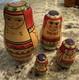 4 Vtg Hand Painted Authentic Ukrainian Folk Art Nesting Dolls Made In Ukraine