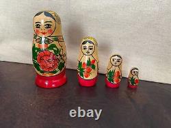 4 new Russian Nesting dolls Vintage from 1970s