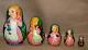 5 Pc Russian Nesting Matryoshka Doll Maybe The Nutcracker Signed'05