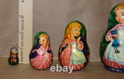 5 Pc Russian Nesting Matryoshka Doll Maybe The Nutcracker Signed'05