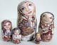 5pcs Hanpainted One Of A Kind Russian Nesting Doll Little Girls By Chemeleva
