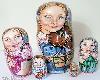 5pcs One Of A Kind Russian Nesting Doll Beethoven & The Groundhog